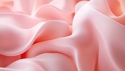 Obraz premium A soft pink background with flowing curves, perfect for creating an elegant and dreamy atmosphere in digital marketing or advertising visuals.