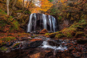 beautiful waterfall in fukushima japan