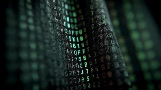 Abstract Data Stream Close-Up of Algorithmic Code