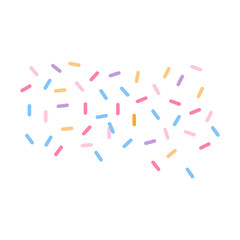 Colorful sprinkle decorative vector illustration 
