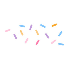 Colorful sprinkle decorative vector illustration 
