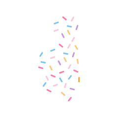 Colorful sprinkle decorative vector illustration 