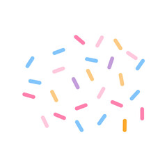 Colorful sprinkle decorative vector illustration 