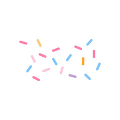 Colorful sprinkle decorative vector illustration 