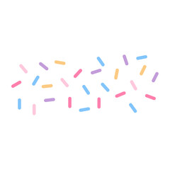 Colorful sprinkle decorative vector illustration 