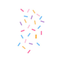 Colorful sprinkle decorative vector illustration 