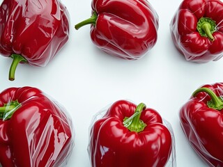 Glossy Peppers: High-Detail Studio Shot