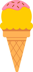 Ice Cream Cone Illustration