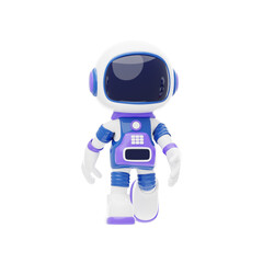 Astronaut Walking In Space 3D Character Illustration.