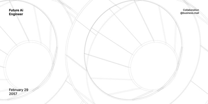 Robotic eye illustration in futuristic wireframe style with complex technical details. The minimalist design with thin lines gives a modern and futuristic impression.