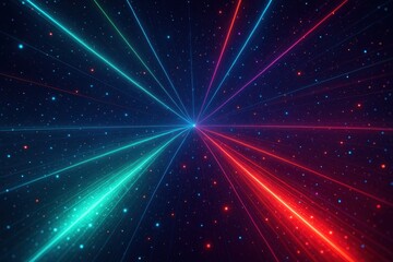 Light speed trails creating time travel corridors with photon particles forming temporal pathways