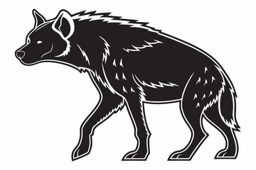 hyena sihouette black vector