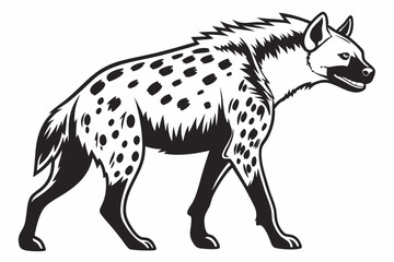 hyena sihouette black vector