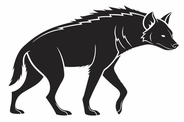 hyena sihouette black vector