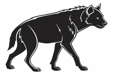 hyena sihouette black vector