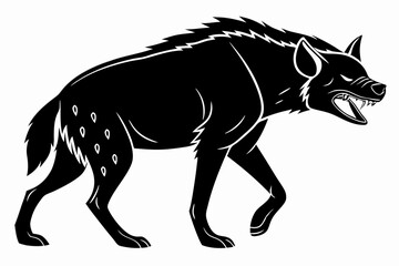 hyena sihouette black vector