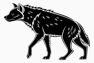 hyena sihouette black vector