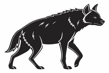 hyena sihouette black vector