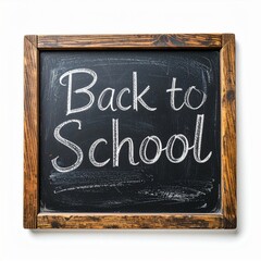Obraz premium Back to School Chalkboard Message on Rustic Frame