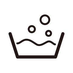 水を張ったたらいのイラスト