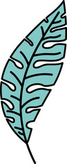 Abstract Plant And Leaves Shape Element