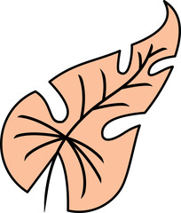 Abstract Plant And Leaves Shape Element