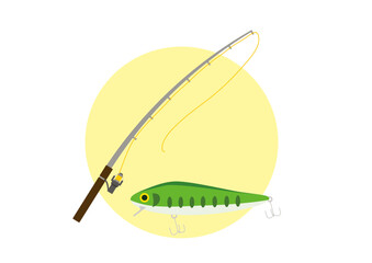 釣りざおとルアー