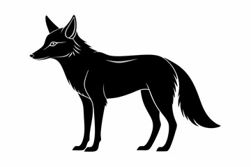jackal sihouette black vector