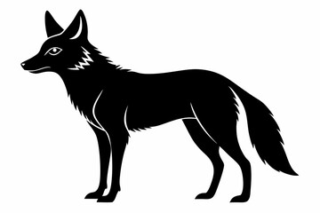 jackal sihouette black vector