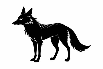 jackal sihouette black vector