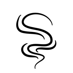 Smoke Icon. Steam Icon. Smell Icon. Vector Illustration. 