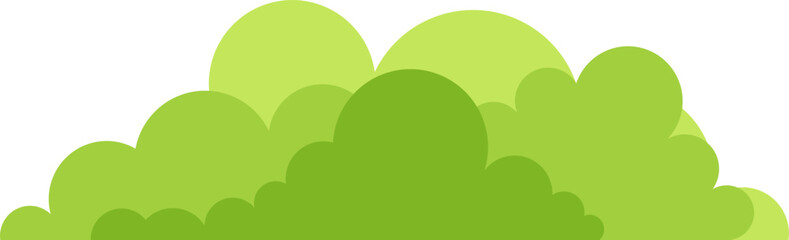 Cute Cartoon Bush Illustration