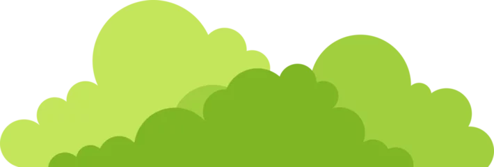 Fotobehang Naadloze wolken Cute Cartoon Bush Illustration  © Nayeon