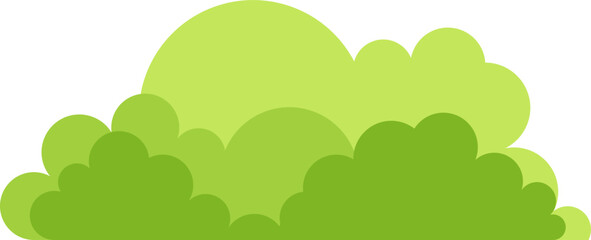 Cute Cartoon Bush Illustration