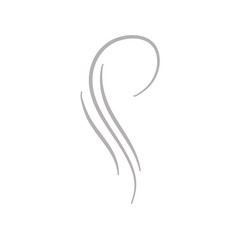 Wavy steam on water, tea, coffee, food. Vector illustration 