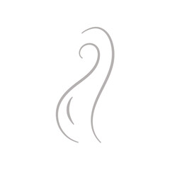 Wavy steam on water, tea, coffee, food. Vector illustration 