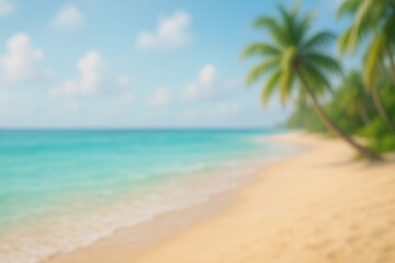 Naklejka premium Tropical beach background with vacation atmosphere