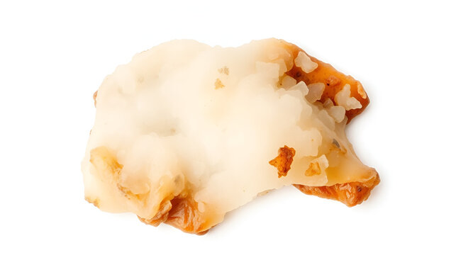 Natural elemi resin isolated on white background, top view.