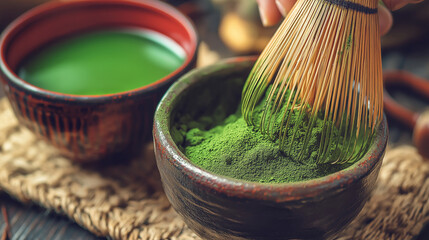 Traditional Matcha Tea Ceremony Preparation