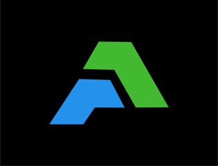 Abstract letter a and p logo