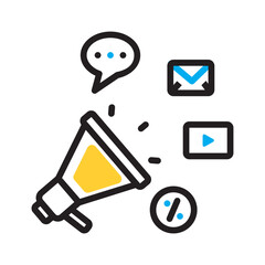 Vector multi color icon for Digital marketing