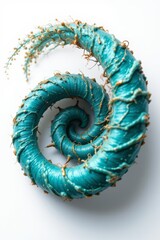 Teal Decorative Spiral