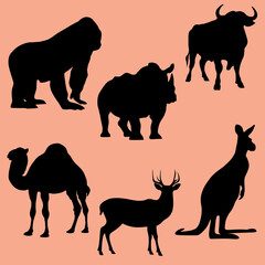 animals silhouette asset 
