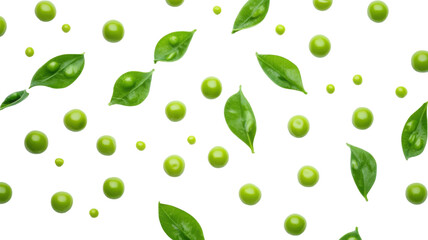 Title: Fresh Green Peas Isolated on Clean White Background Natural Legume Food Close Up