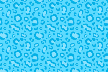 Stylish seamless leopard print pattern in blue tones. Ideal for fashion, fabric, wallpaper, and digital backgrounds.