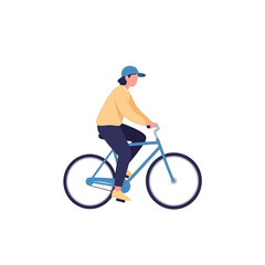 Cycling Illustration: Person on Bicycle, Active Lifestyle