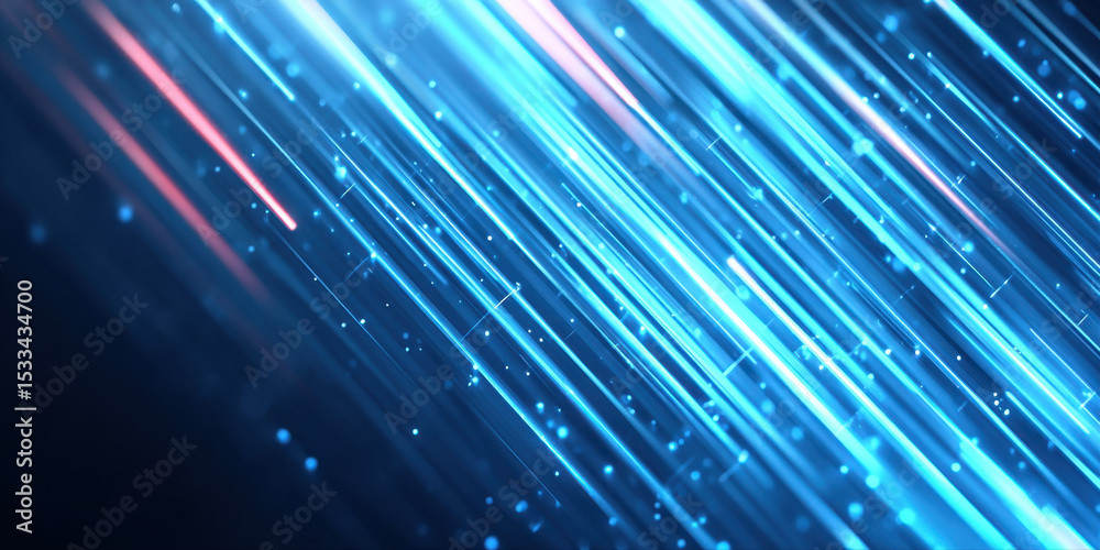 Aufkleber digital lines with glowing blue and pink streaks create futuristic and dynamic abstract background f