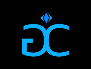 Modern geometric logo g c