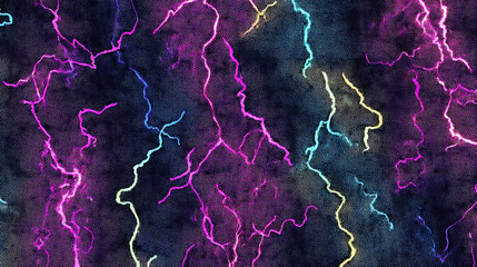 Vintage Lightning Bolts Flash Comic Book Pattern