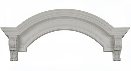 Light gray decorative archway molding